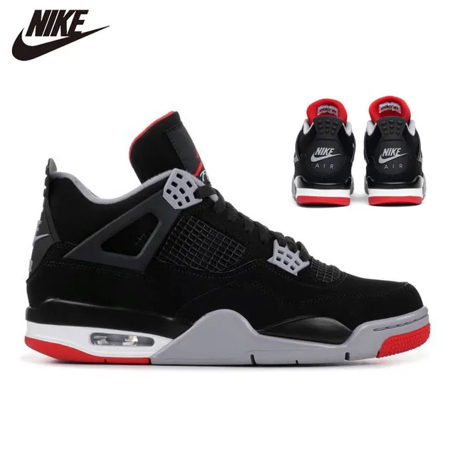 NIKE-zapatillas de baloncesto Air Jordan 4 para hombre, calzado deportivo Retro, Toro Bravo, grow red fire, black cat, white מלet cactus - AliExpress - Color : Rojo - Tamaño del zapato : 9.5