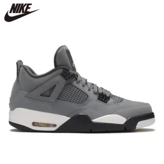 NIKE-zapatillas de baloncesto Air Jordan 4 para hombre, calzado deportivo Retro, Toro Bravo, grow red fire, black cat, white מלet cactus - AliExpress  - Color : Gris oscuro - Tamaño del zapato : 10