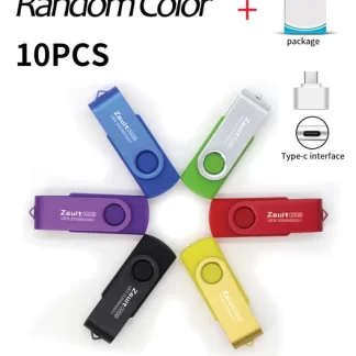 Unidad Flash USB de alta velocidad, memoria de Metal de 64GB, 32GB, 16GB, logotipo personalizado gratis, regalo, 10 unidades por lote - AliExpress  - Capacidad : 256 MB - Color : Blanco